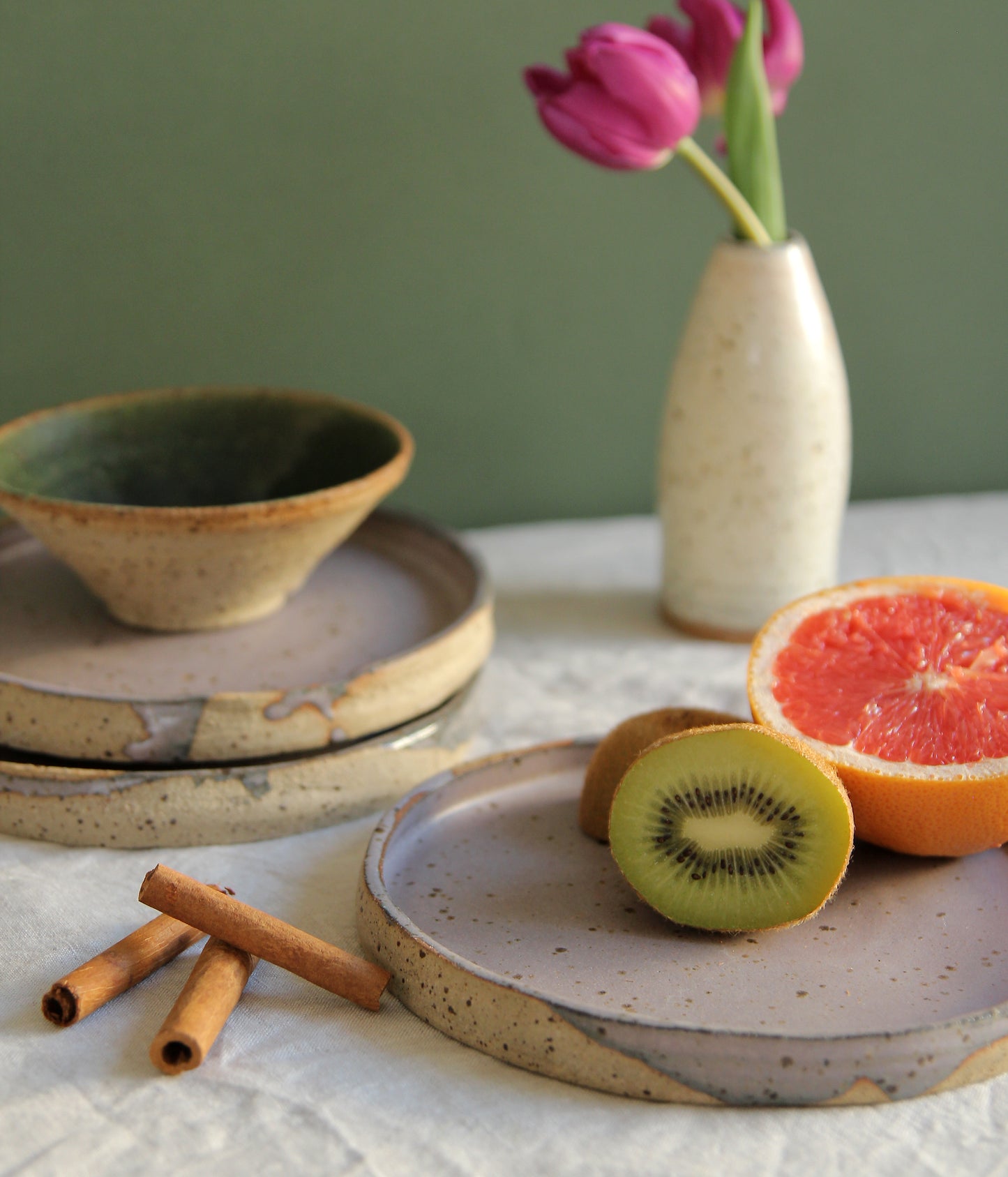 Storm glaze dinner plate