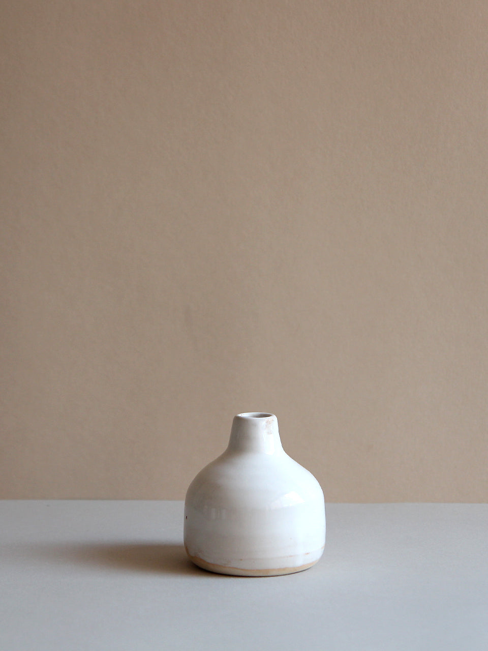 White mini vase