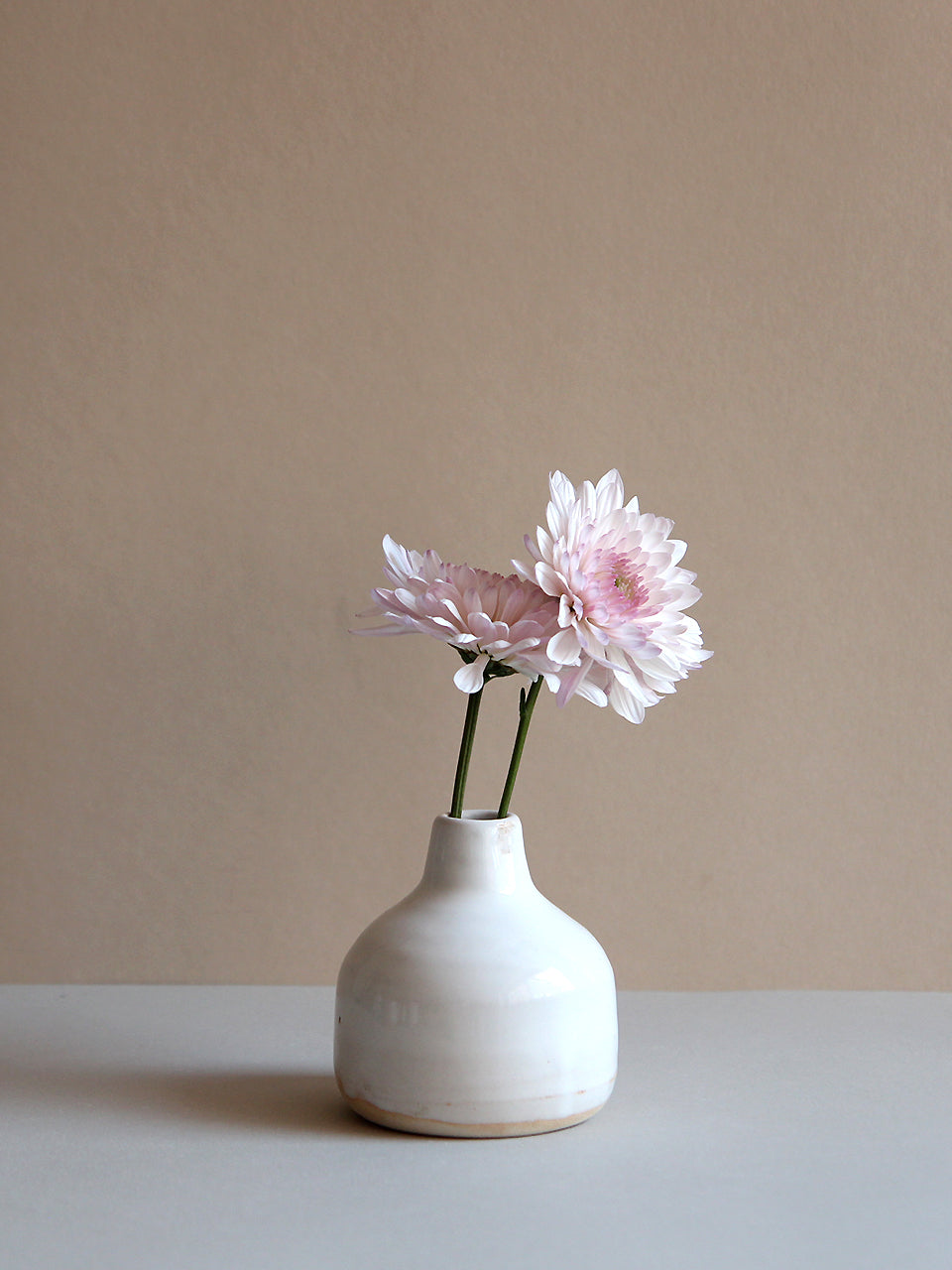 White mini vase